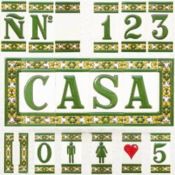 Letras y Números modelo "COLOR-V" - 11cm. (2.1")