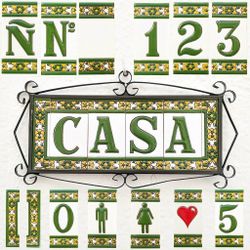 Letras y Números modelo "COLOR-V" - 11cm. (2.1")
