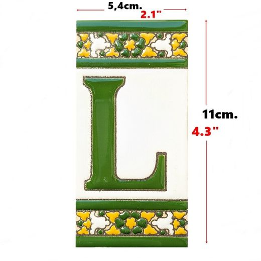 Letras y Números modelo "COLOR-V" - 11cm. (2.1")