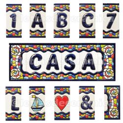 Letras y Números modelo "COLORES" - 7,5cm. (3")