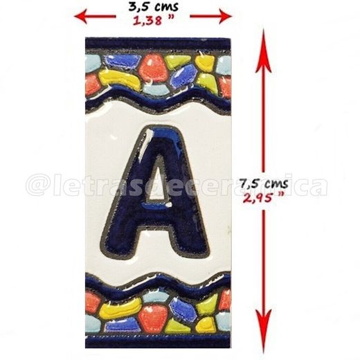Letras y Números modelo "COLORES" - 7,5cm. (3")