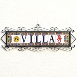 Letras y Números modelo "FLOR-AZUL" - 7,5cm. (3")
