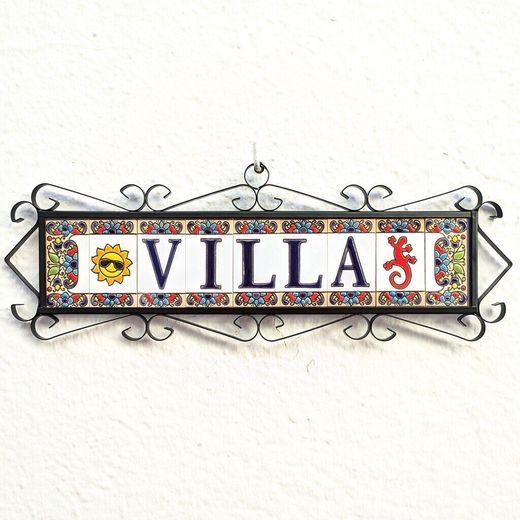 Letras y Números modelo "FLOR-AZUL" - 7,5cm. (3")