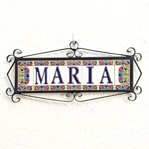 Letras y Números modelo "FLOR-AZUL" - 7,5cm. (3")