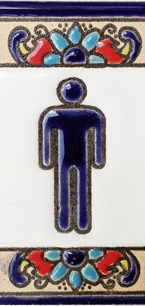 Letras y Números modelo "FLOR-AZUL" - 7,5cm. (3")