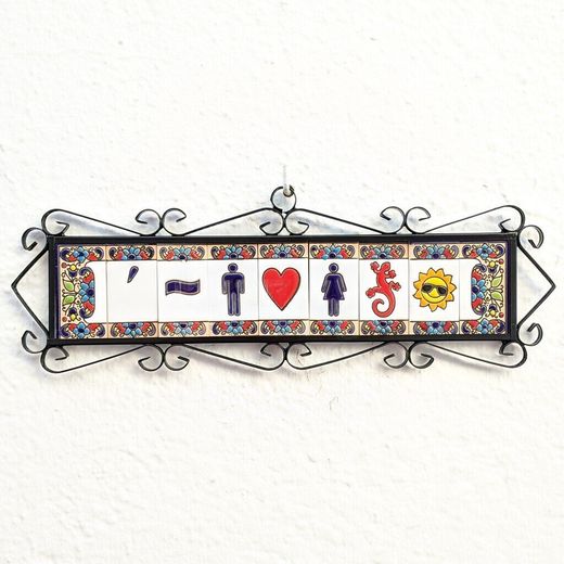 Letras y Números modelo "FLOR-AZUL" - 7,5cm. (3")