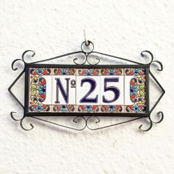 Letras y Números modelo "FLOR-AZUL" - 7,5cm. (3")
