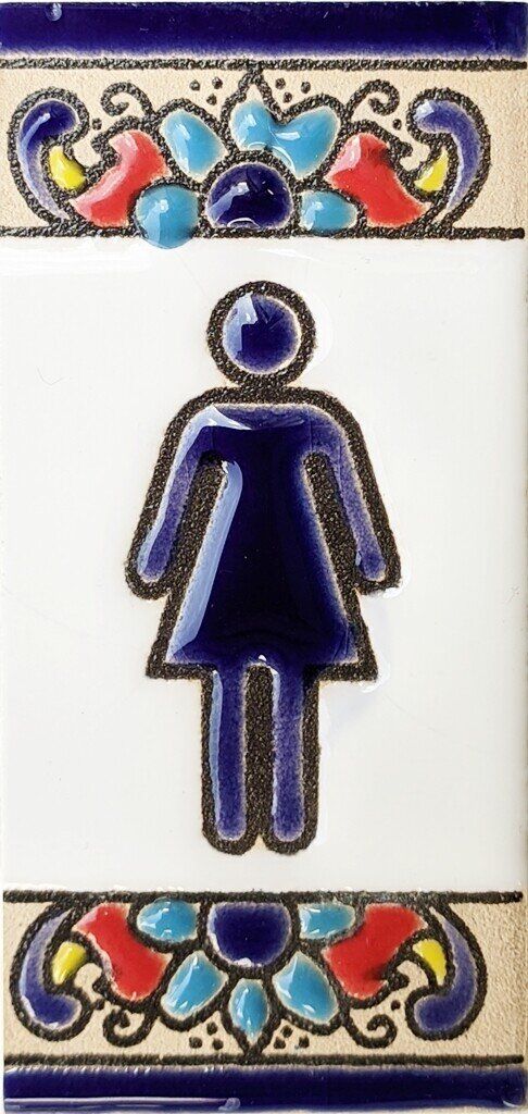 Letras y Números modelo "FLOR-AZUL" - 7,5cm. (3")