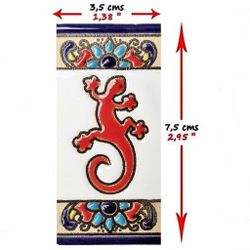 Letras y Números modelo "FLOR-AZUL" - 7,5cm. (3")