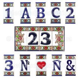 Letras y Números modelo "FLORES" - 7,5cm. (3")