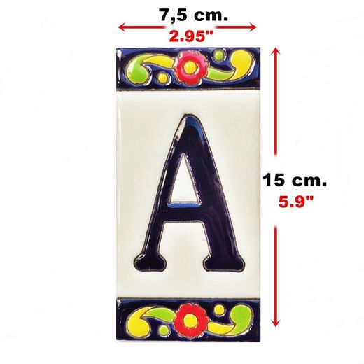 Letras y Números modelo "FLORES-G" - 15cm. (6")