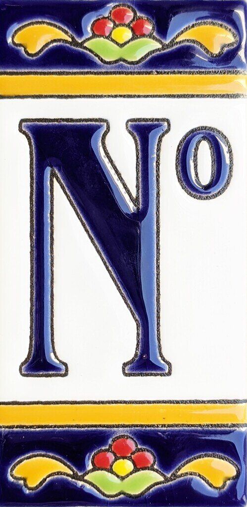 Letras y Números modelo "FlorMRB" - 11cm. (2.1")