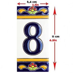 Letras y Números modelo "FlorMRB" - 11cm. (2.1")