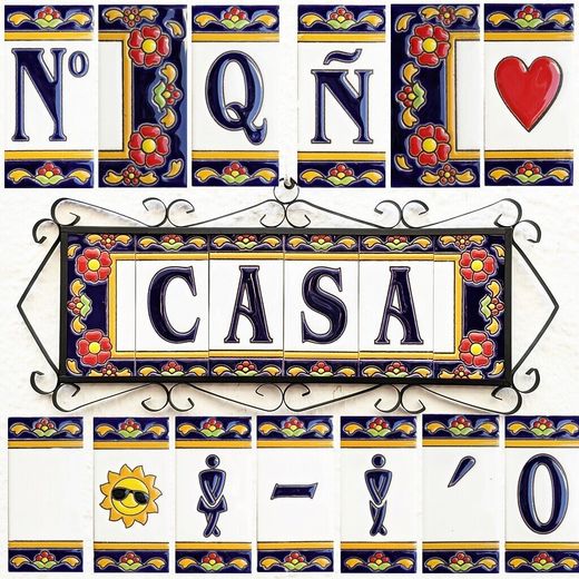 Letras y Números modelo "FlorMRB" - 11cm. (2.1")