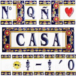 Letras y Números modelo "FlorMRB" - 11cm. (2.1")