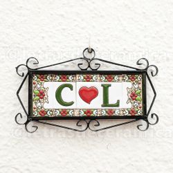 Letras y Números modelo "JARDIN" - 7,5cm. (3")