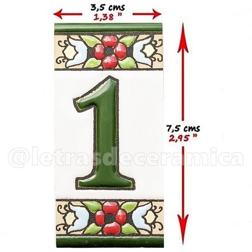 Letras y Números modelo "JARDIN" - 7,5cm. (3")