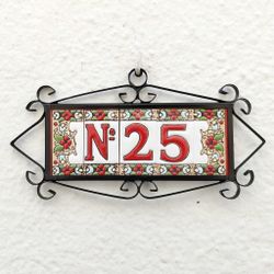 Letras y Números modelo "JARDIN-Rojo" - 7,5cm. (3")