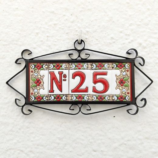 Letras y Números modelo "JARDIN-Rojo" - 7,5cm. (3")