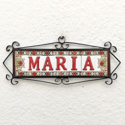 Letras y Números modelo "JARDIN-Rojo" - 7,5cm. (3")