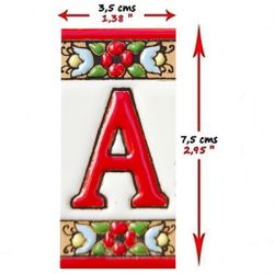 Letras y Números modelo "JARDIN-Rojo" - 7,5cm. (3")