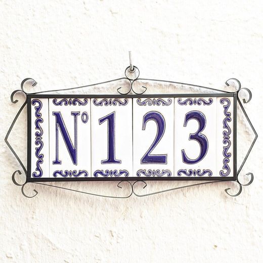 Letras y Números modelo "MAR-AZUL" - 11cm. (2.1")