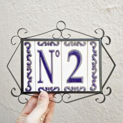 Letras y Números modelo "MAR-AZUL" - 11cm. (2.1")