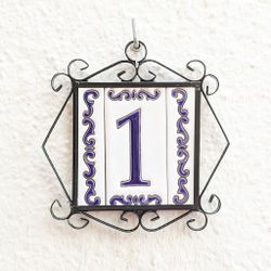 Letras y Números modelo "MAR-AZUL" - 11cm. (2.1")