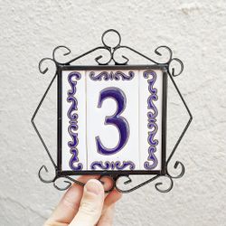 Letras y Números modelo "MAR-AZUL" - 11cm. (2.1")