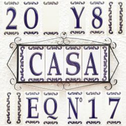Letras y Números modelo "MAR-AZUL" - 11cm. (2.1")