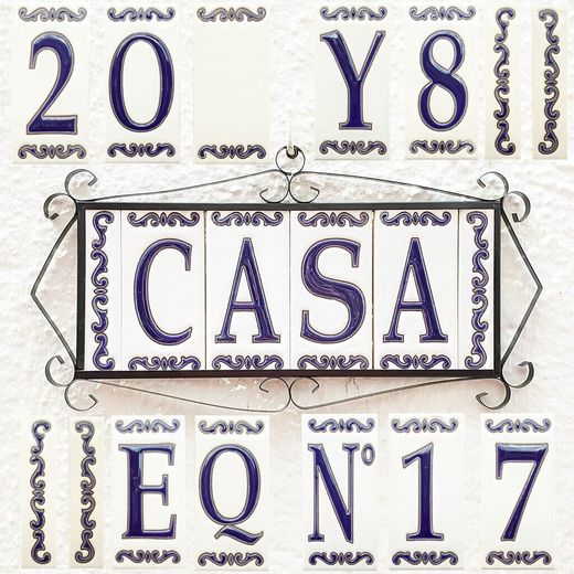Letras y Números modelo "MAR-AZUL" - 11cm. (2.1")