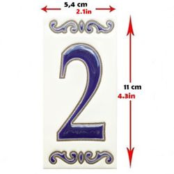Letras y Números modelo "MAR-AZUL" - 11cm. (2.1")