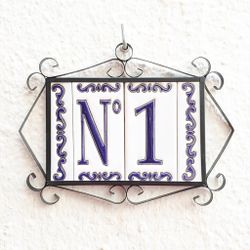 Letras y Números modelo "MAR-AZUL" - 11cm. (2.1")