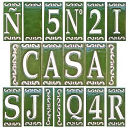 Letras y Números modelo "OLIVO" - 11cm. (2.1")
