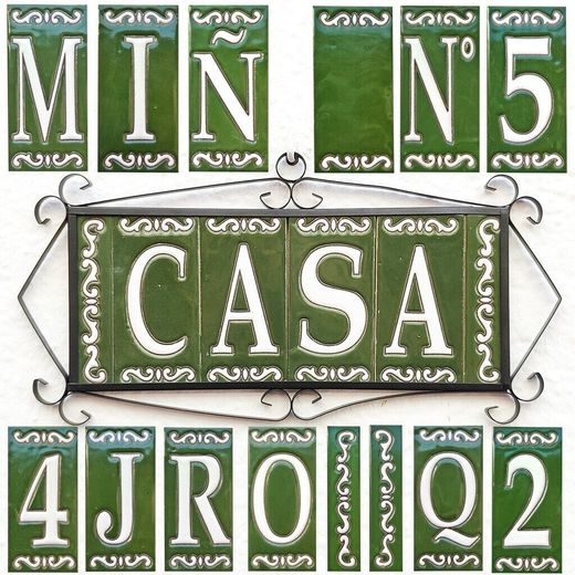 Letras y Números modelo "OLIVO" - 11cm. (2.1")