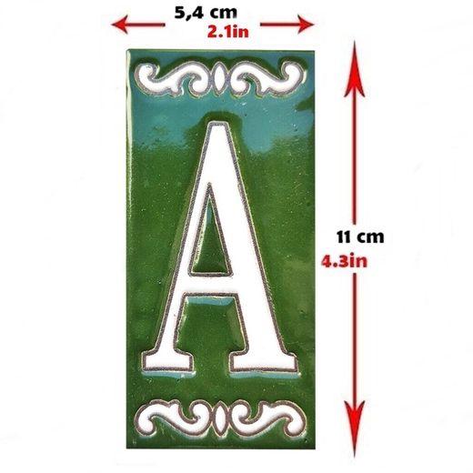 Letras y Números modelo "OLIVO" - 11cm. (2.1")