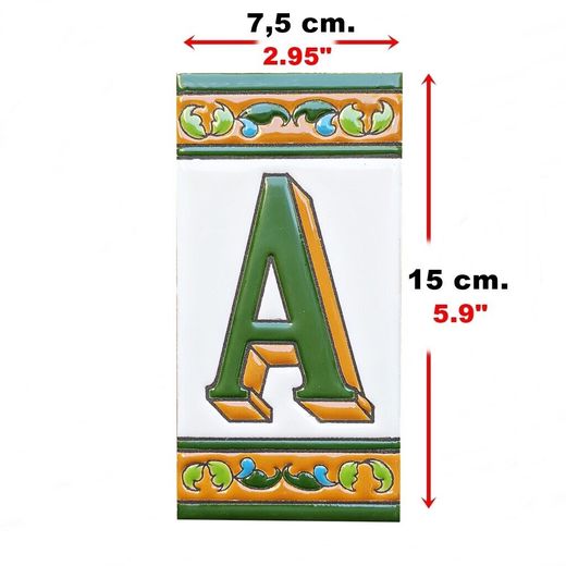 Letras y Números modelo "RENACIMIENTO-GV" - 15cm. (6")