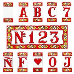 Letras y Números modelo "ROJAS" - 7,5cm. (3")