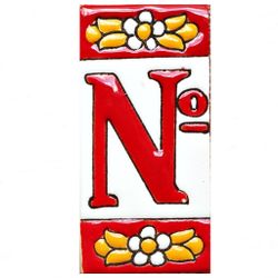 Letras y Números modelo "ROJAS" - 7,5cm. (3")