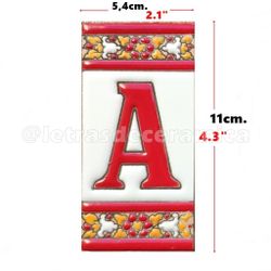 Letras y Números modelo "ROJAS-M1" - 11cm. (2.1")