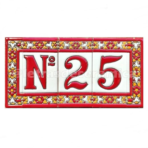 Letras y Números modelo "ROJAS-M1" - 11cm. (2.1")