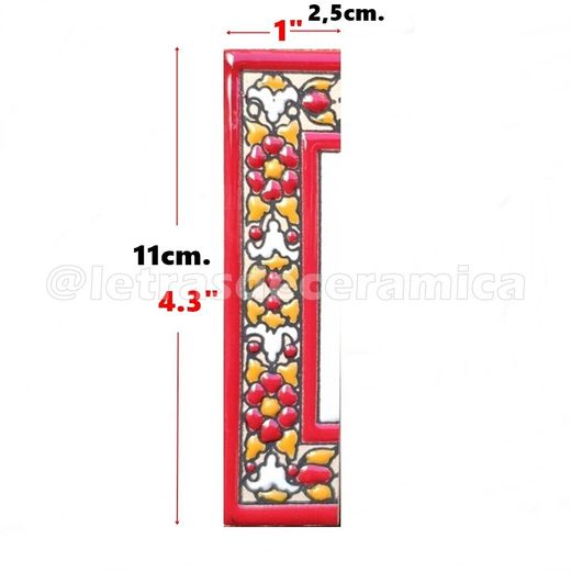 Letras y Números modelo "ROJAS-M1" - 11cm. (2.1")