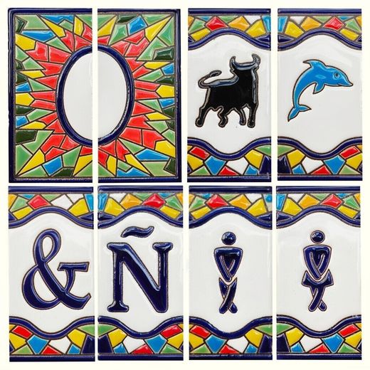 Letras y Números modelo "RONDA-M" - 11cm. (2.1")