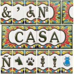 Letras y Números modelo "RONDA-MVerde" - 11cm. (2.1")