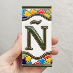 Letras y Números modelo "RONDA-MVerde" - 11cm. (2.1")
