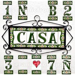 Letras y Números modelo "VERDES" - 7,5cm. (3")