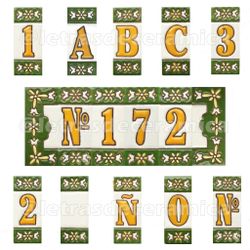 Letras y Números modelo "VERDES2" - 7,3cm. (3")