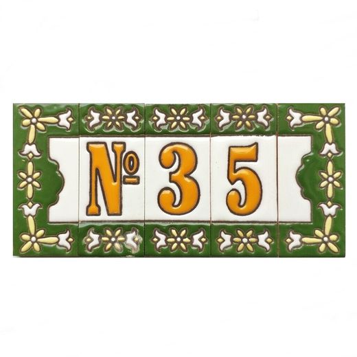 Letras y Números modelo "VERDES2" - 7,3cm. (3")