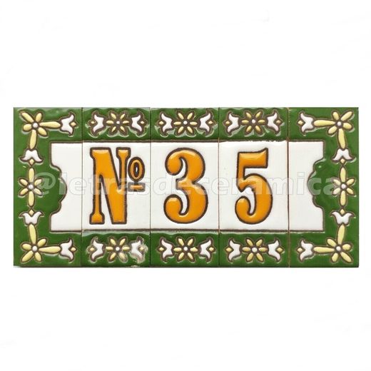 Letras y Números modelo "VERDES2" - 7,3cm. (3")