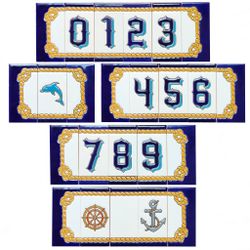 Números modelo "MARITIMO" - 11cm. (2.1")